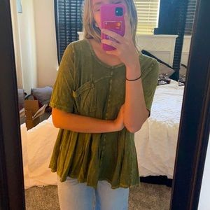 Oversized asymmetrical blouse